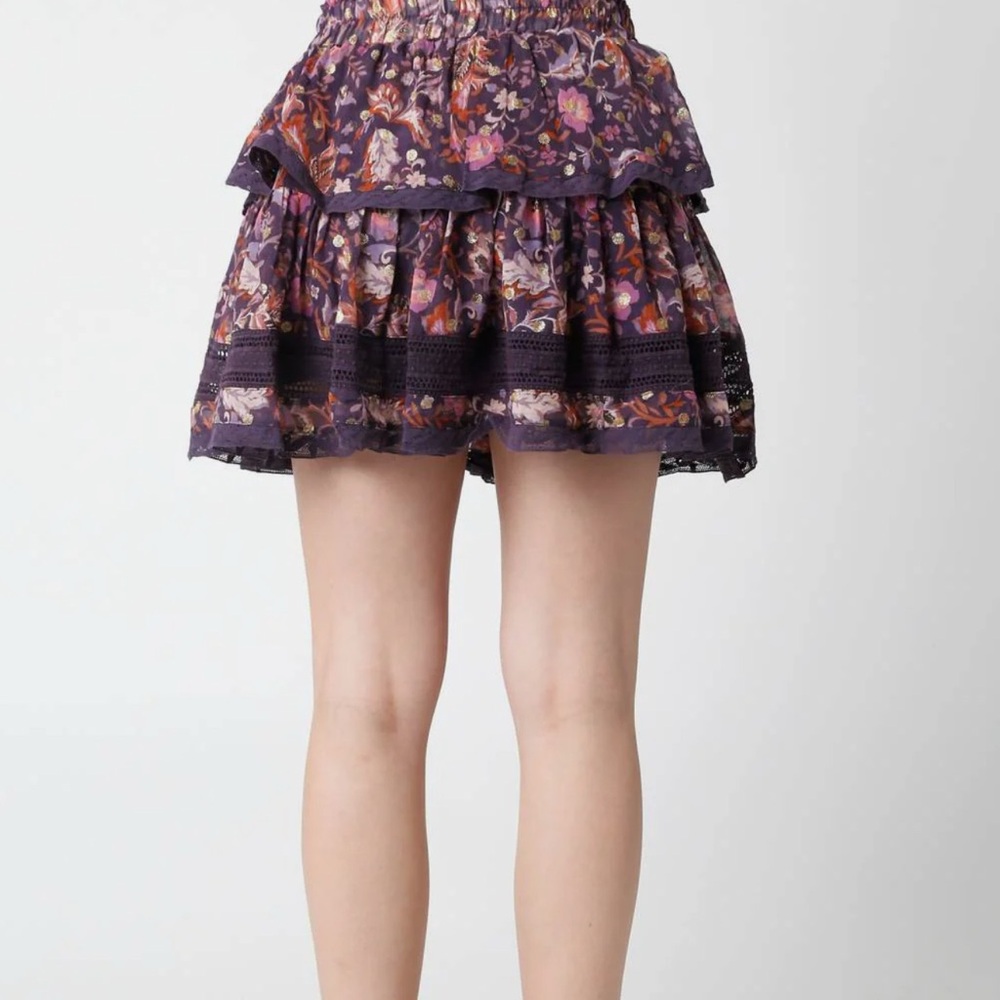 Olivaceous Purple Pink Bubble Mini Skirt